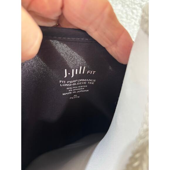 J.Jill Fit Performance Long Sleeve Tee XL Petite Plum Purple Stretch Active Top - Picture 3 of 5